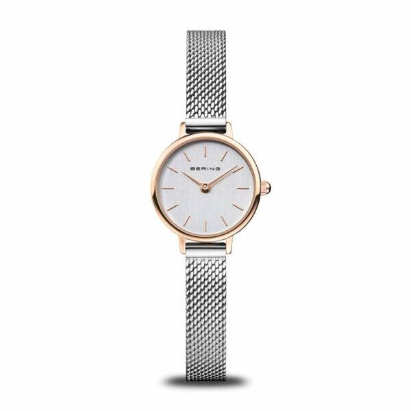 Orologio da donna Bering 11022-064 Classic con cassa rose gold e bracciale mesh silver