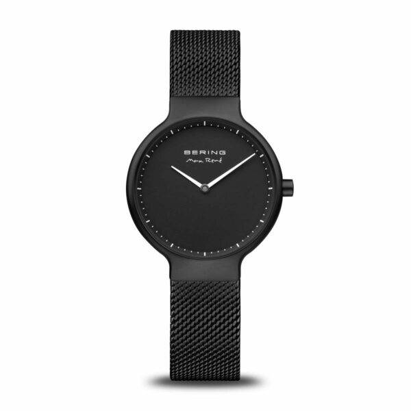 Orologio da donna Bering 15531-123 Max René total black con quadrante nero opaco e maglia milanese