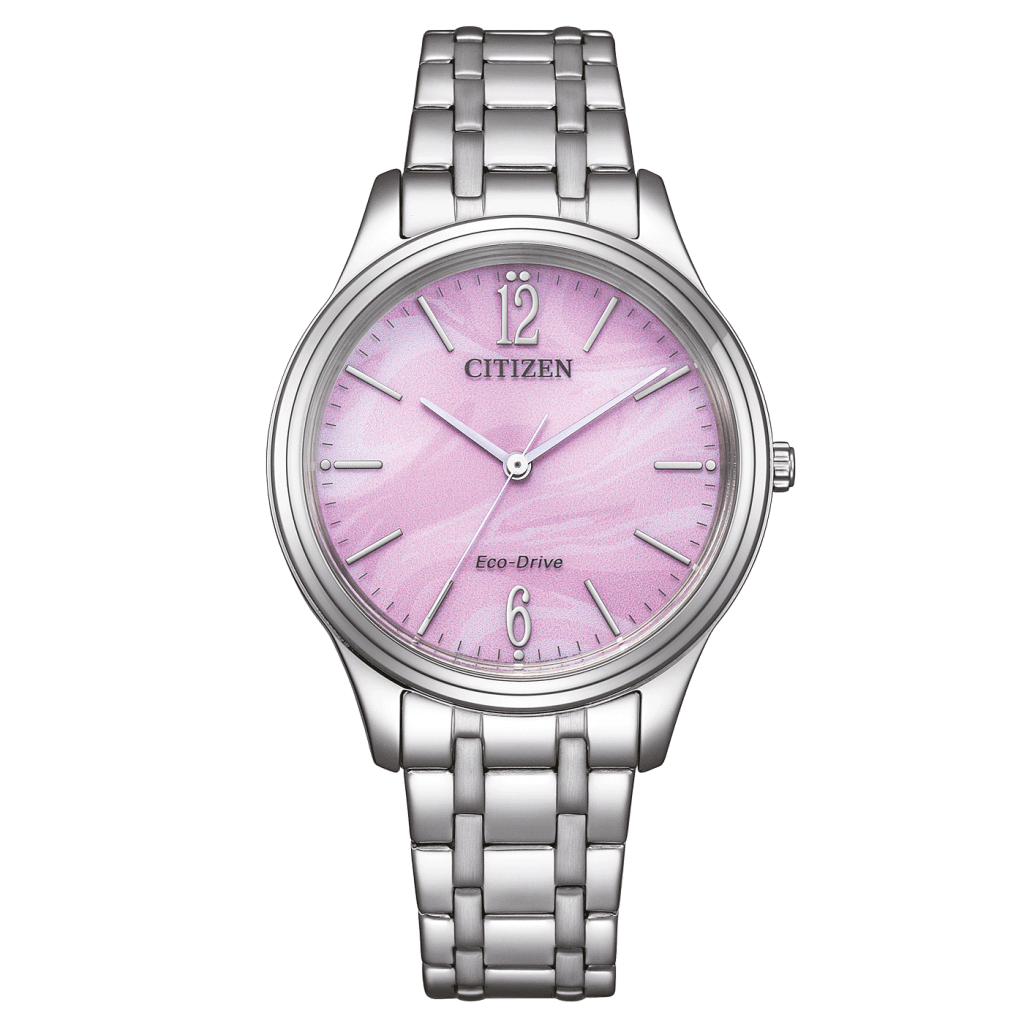 Orologio da donna Citizen EM0411-71X Lady Casual con quadrante in madreperla rosa e bracciale in acciaio