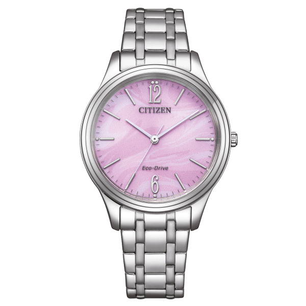 Orologio da donna Citizen EM0411-71X Lady Casual con quadrante in madreperla rosa e bracciale in acciaio