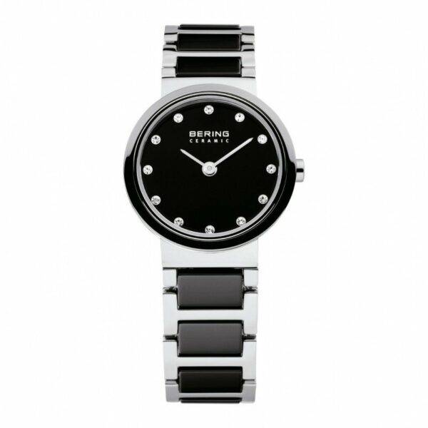 Orologio da donna Bering 10725-742 Ceramic con ghiera in ceramica nera e indici in cristallo