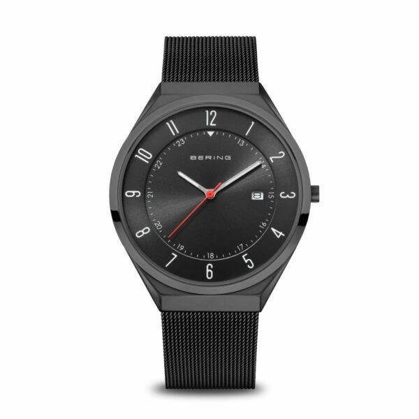 Orologio Bering 18740-222 Ultra Slim da uomo total black con bracciale maglia milanese