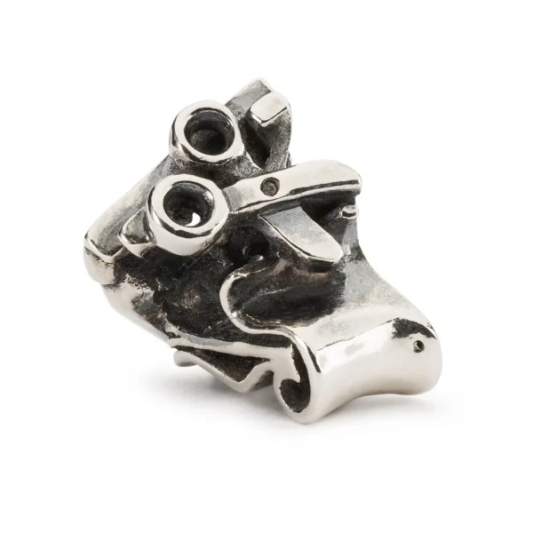 Bead Trollbeads Ispirazione in argento 925 con incisioni di pennelli, tavolozza e pergamena d'artista.