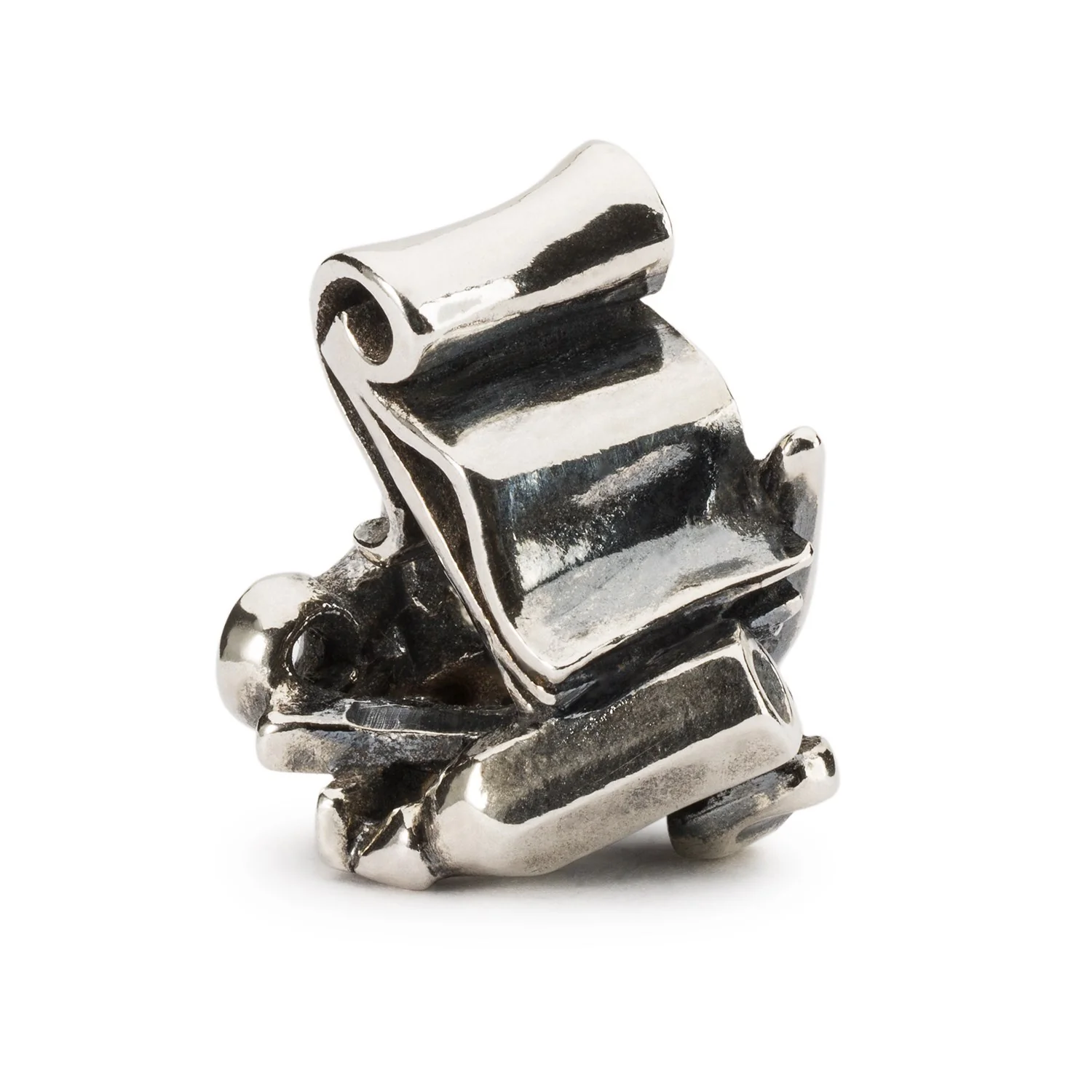 Bead Trollbeads Ispirazione in argento 925 con incisioni di pennelli, tavolozza e pergamena d'artista.
