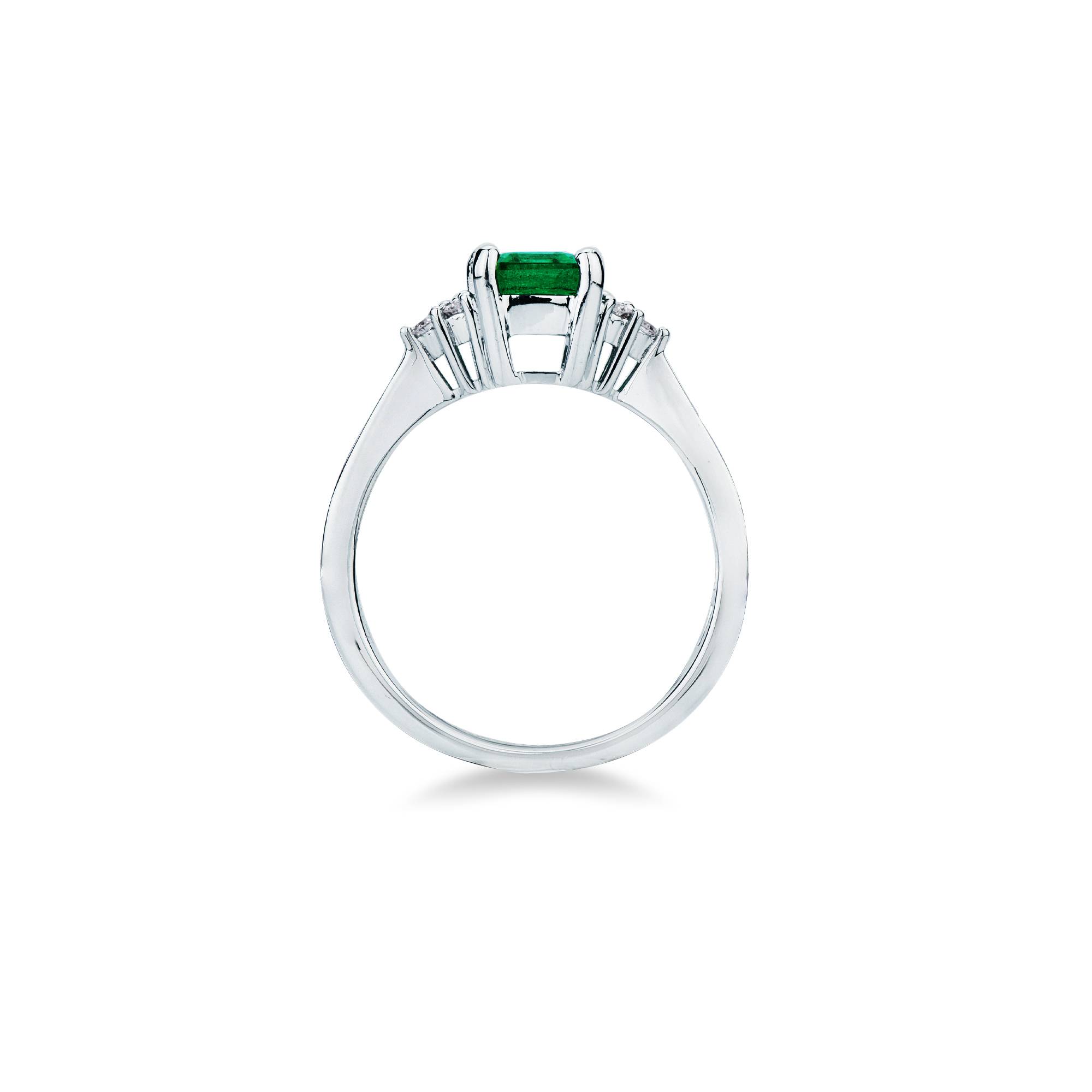 Anello Mirco Visconti in oro bianco con smeraldo e diamanti - immagine 2