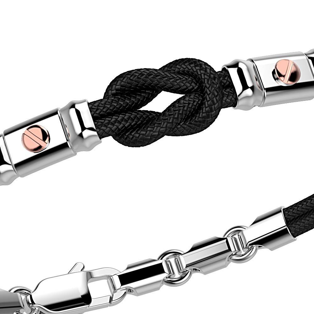 Bracciale Zancan in kevlar nero - immagine 2