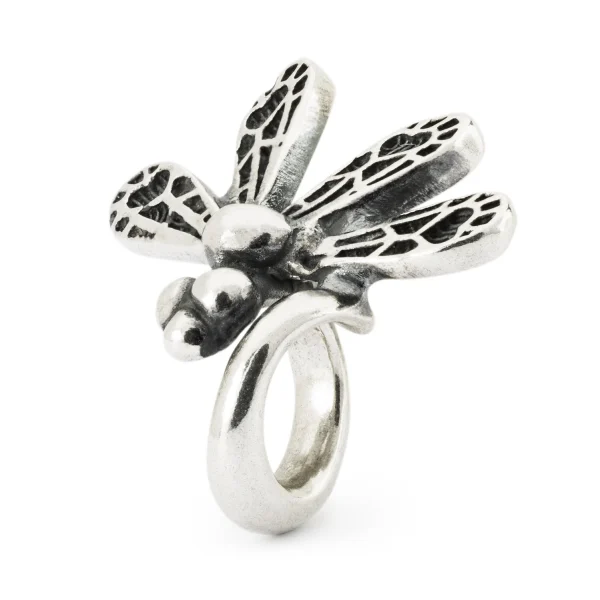Bead Trollbeads Canto della Cicala in argento 925 con ali distese e lavorazione brunita.