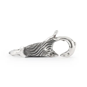 Chiusura Delfini Spensierati Trollbeads in argento 925 con lavorazione brunita.