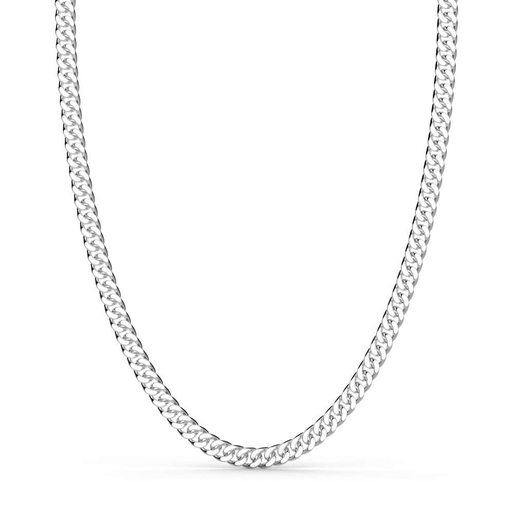 Collana Zancan maglia groumette in argento lucido con chiusura logata rosa dei venti.