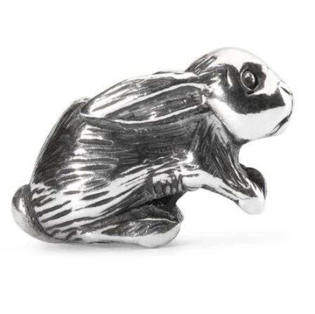 Bead Trollbeads Lepre del deserto in argento 925 raffigurante una lepre scattante.