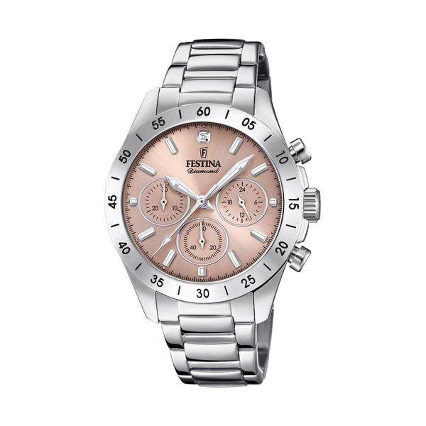 Festina F20397/3 Boyfriend cronografo donna acciaio quadrante rosa sunray