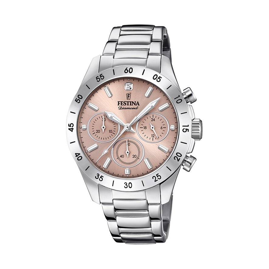 Festina F20397/3 Boyfriend cronografo donna acciaio quadrante rosa sunray