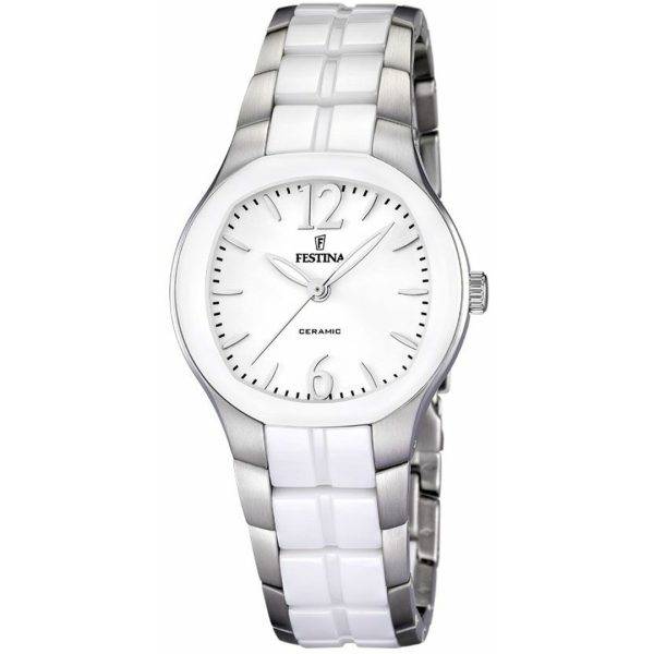 Festina F16626/2 Ceramic orologio donna acciaio e ceramica bianca