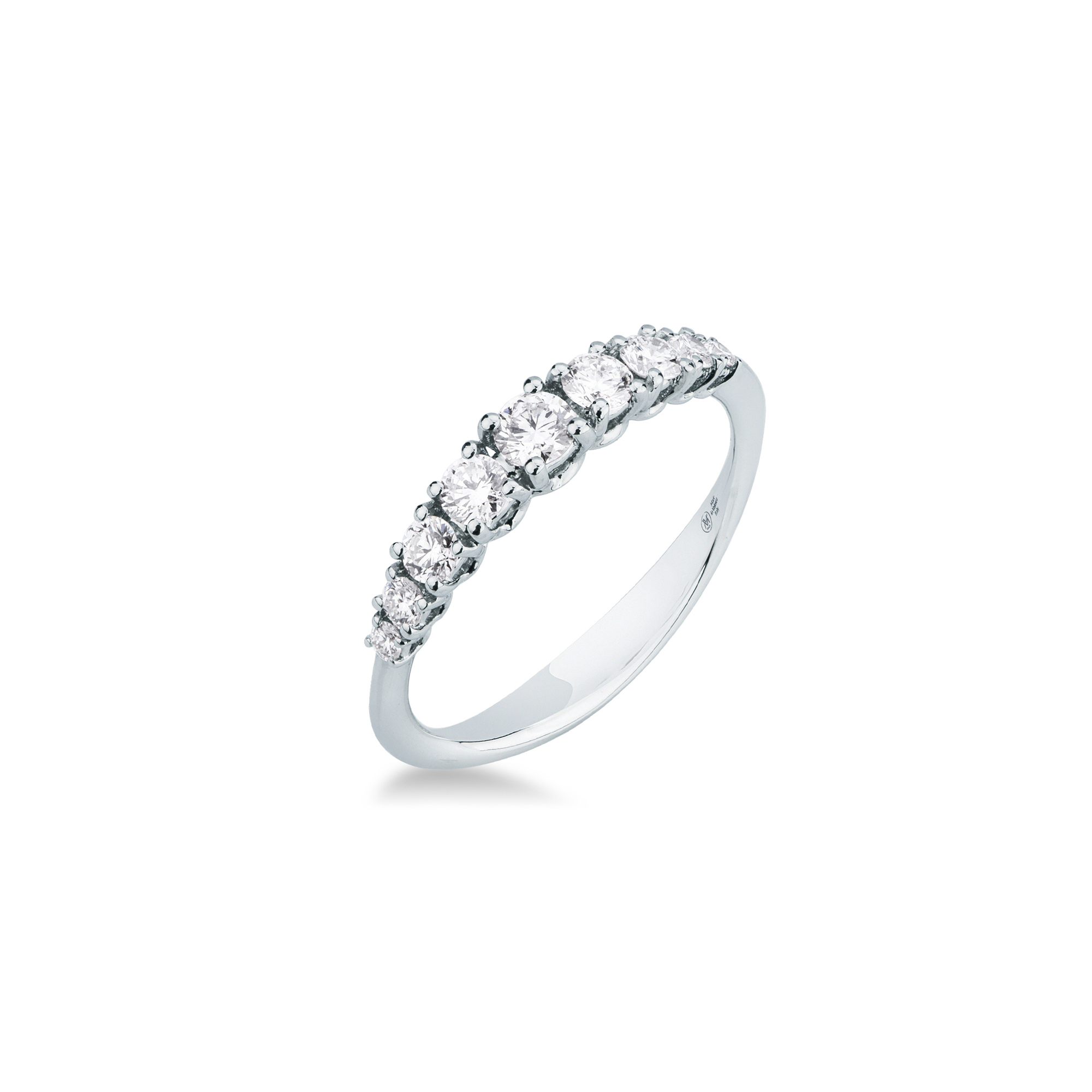 Fedina Mirco Visconti in oro bianco 18kt con diamanti a scalare caratura 0,50 G-VS