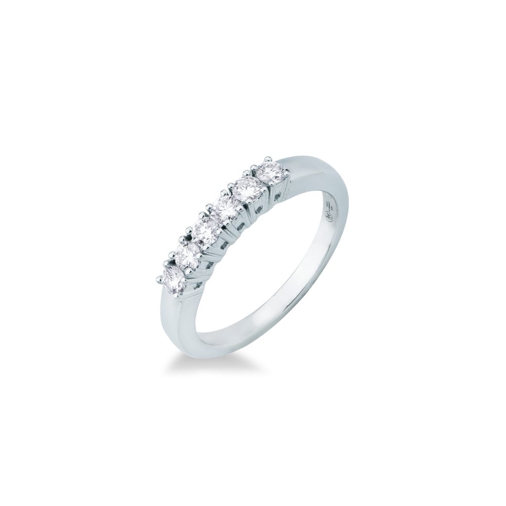 Riviera Con Diamanti Mirco Visconti in oro bianco 18kt veretta con diamanti naturali caratura 0,43 G-VS