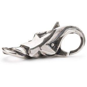 Chiusura desiderio di stella Trollbeads in Argento 925 con astri e scie luminose in rilievo.