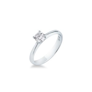 Anello solitario Mirco Visconti in oro bianco 18kt con diamante 0,50 carati colore D purezza VS