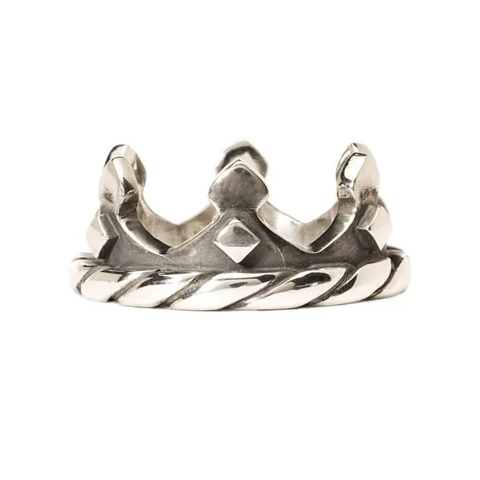 Anello Corona Trollbeads in argento 925 finemente lavorato con punte regali