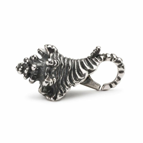 Chiusura conchiglia Trollbeads in Argento 925 con design marino scultoreo.