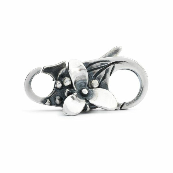 Chiusura petali di ninfea Trollbeads in Argento 925 per bracciali e collane componibili.