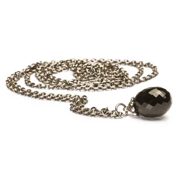 Collana Argento con onice nero naturale Trollbeads e design fantasia.
