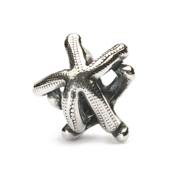 Bead Trollbeads Stella Marina in Argento 925 con dettagli realistici e texture puntinata.