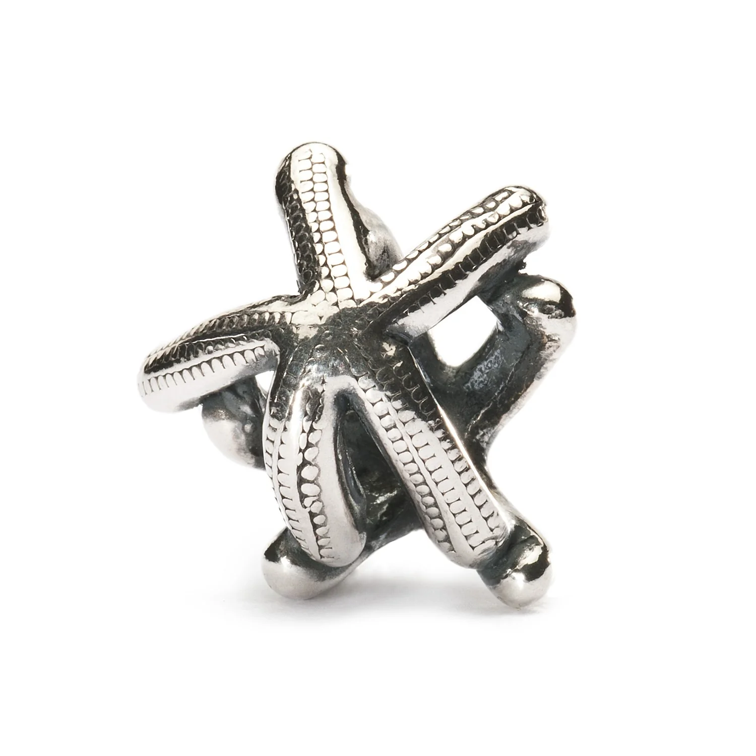 Bead Trollbeads Stella Marina in Argento 925 con dettagli realistici e texture puntinata.