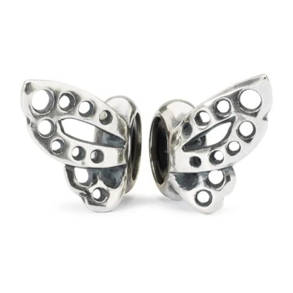 Stop farfalla danzante Trollbeads in Argento 925 composto da due distanziatori speculari a forma di ali.