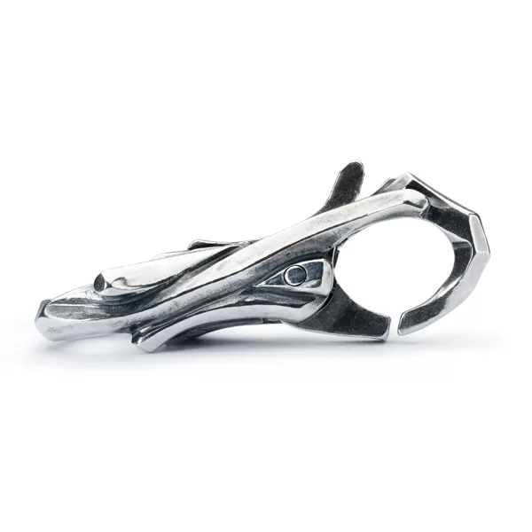 Chiusura tronco della felicità Trollbeads in Argento 925 con texture naturale ispirata alla pianta del Dracena.