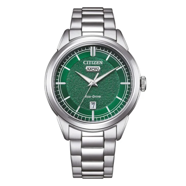 Citizen AW0151-85X Elegant Day Date acciaio quadrante verde testurizzato