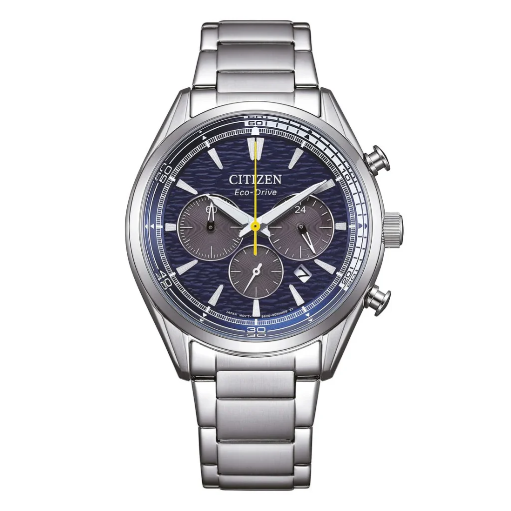 Citizen CA4700-50L cronografo sportivo Eco-Drive quadrante blu