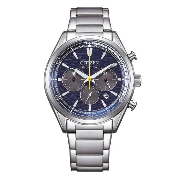 Citizen CA4700-50L cronografo sportivo Eco-Drive quadrante blu