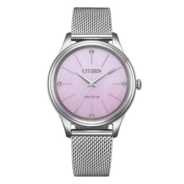 Citizen EM1220-82X Lady Casual quadrante rosa cristalli