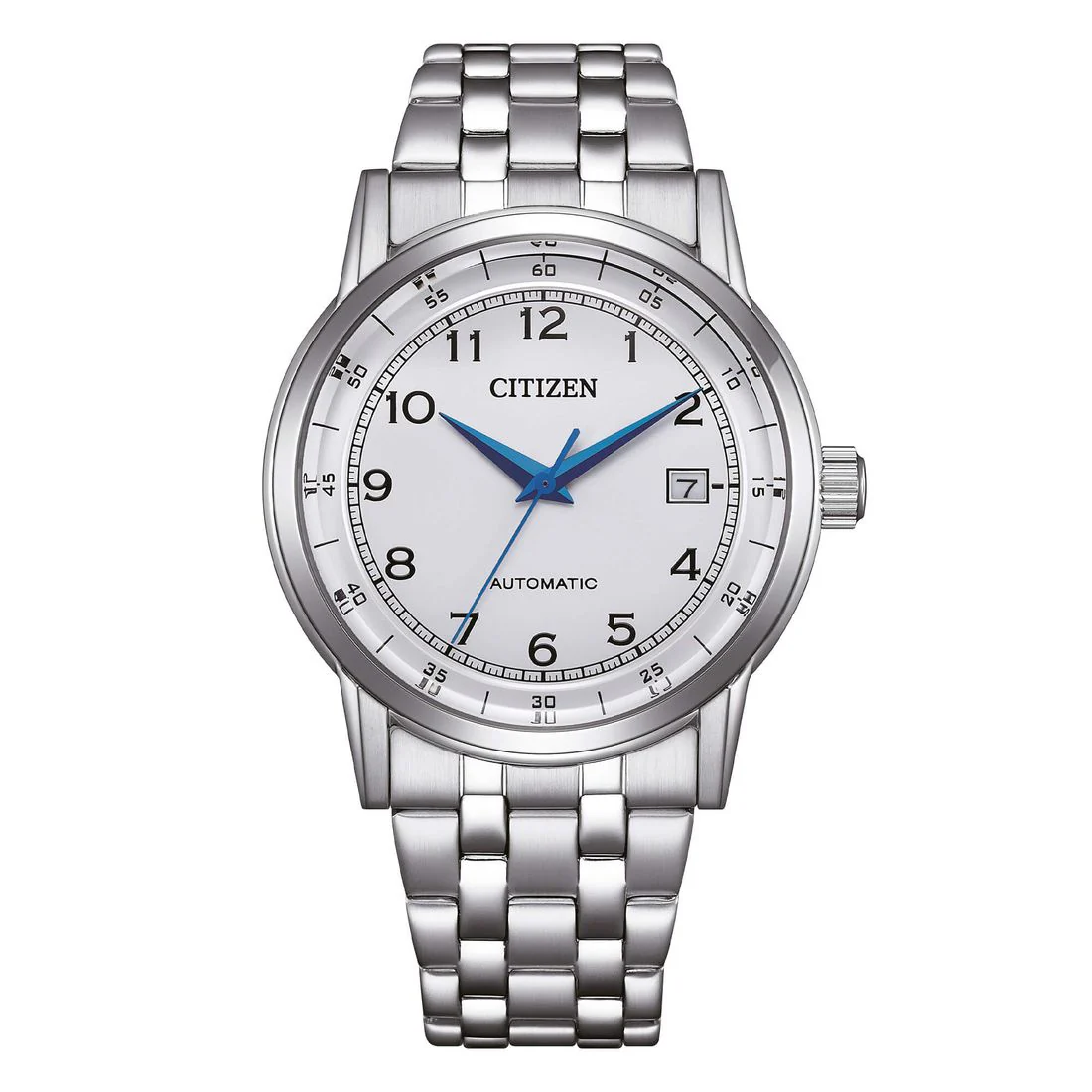 Citizen NJ0210-56A orologio automatico uomo acciaio quadrante bianco