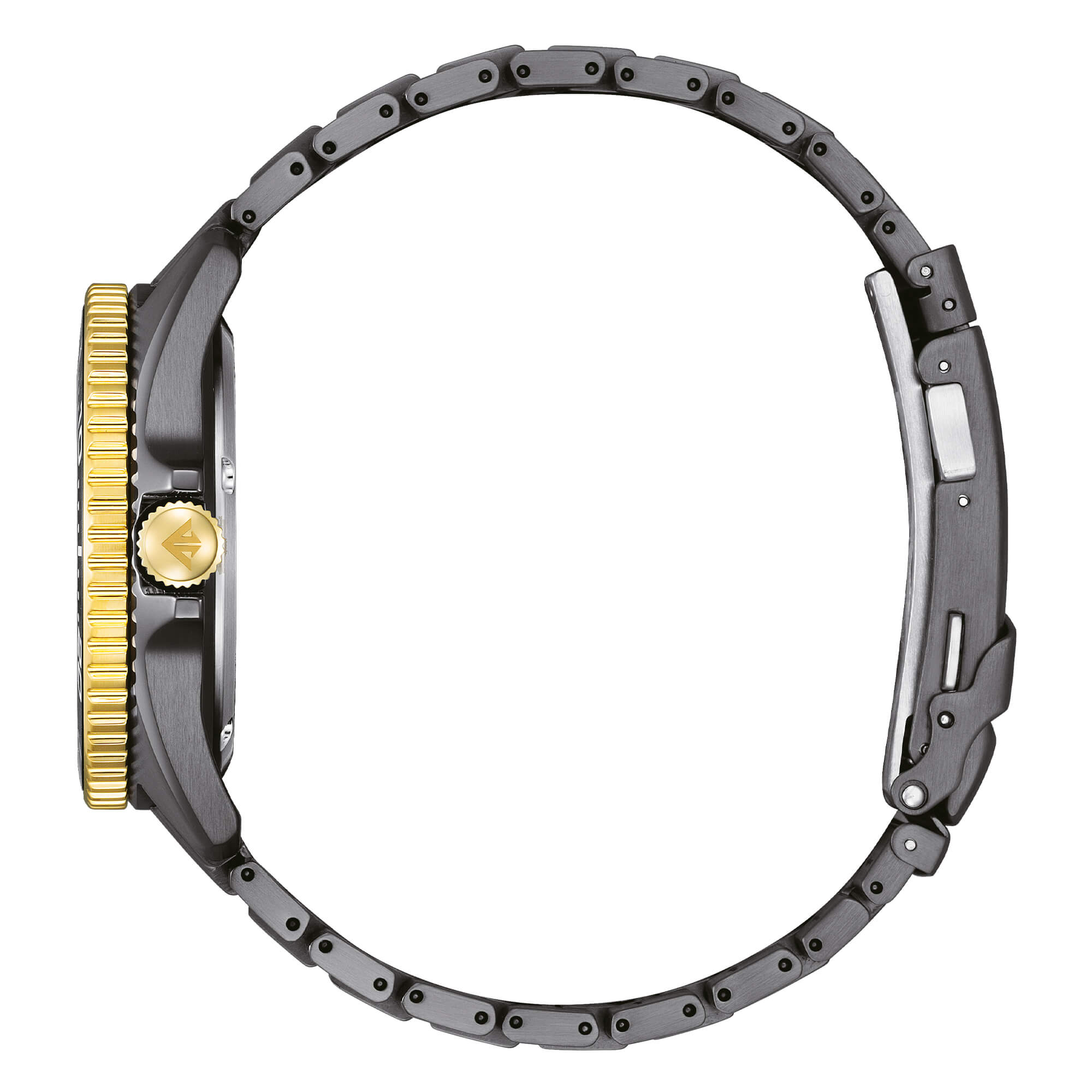Orologio Citizen BN0264-53E Promaster Diver Eco-Drive con cassa da 40mm grigia, dettagli oro e quadrante nero operato.