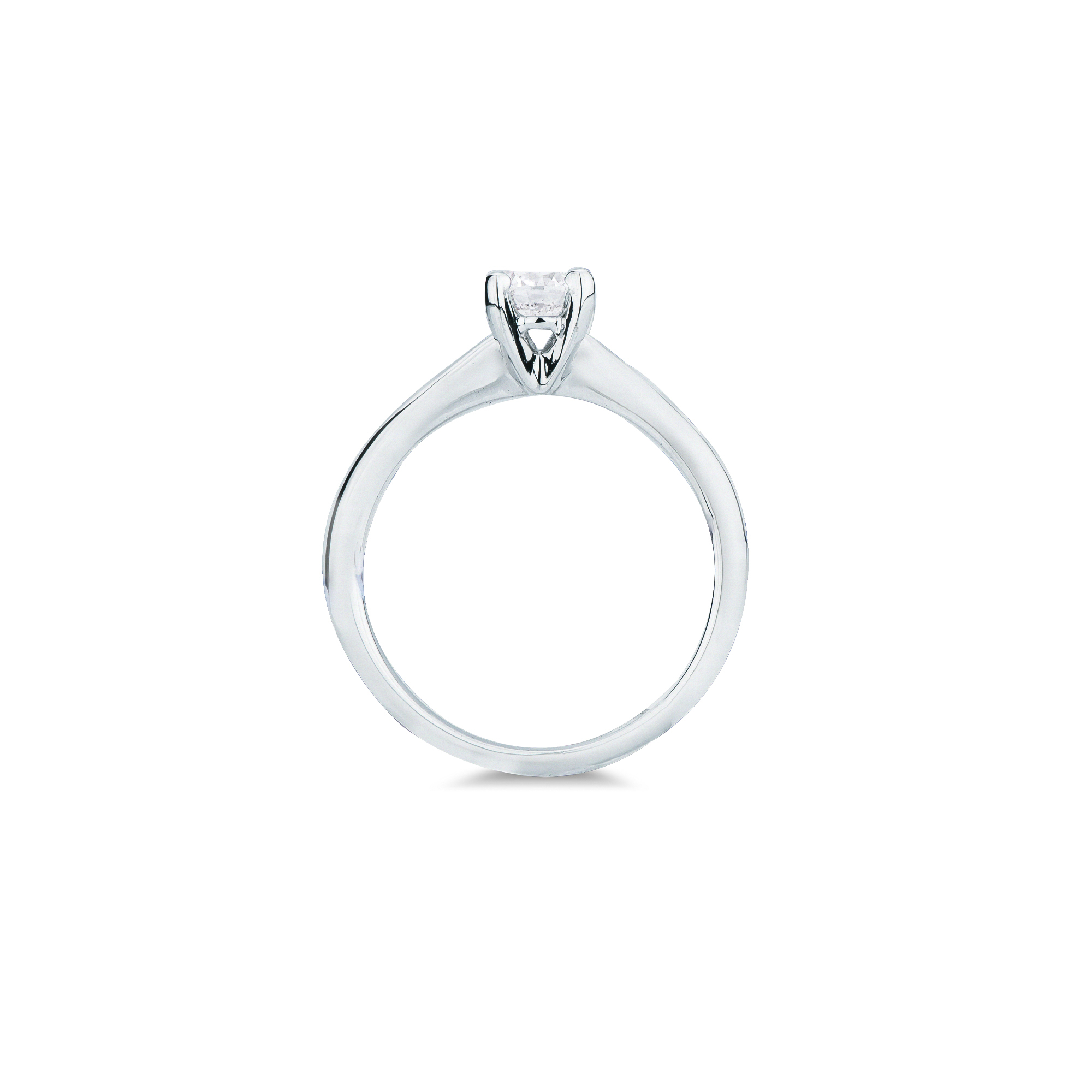 Anello solitario Mirco Visconti CP585/30 in oro bianco 18kt con diamante 0,35 carati colore E purezza VS.