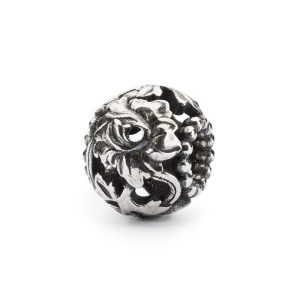 Bead Barocco Trollbeads TAGBE-30172 in argento 925 con riccioli floreali e finiture brunite.