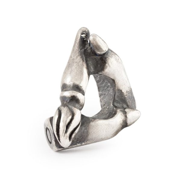 Bead Opera d'arte Trollbeads TAGBE-10203 in argento 925 con pennello e matita intrecciati.