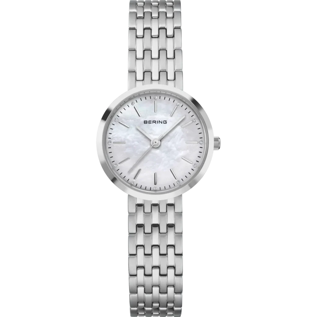 Orologio Bering 19126-700 da donna in acciaio con quadrante in madreperla e vetro zaffiro piatto.