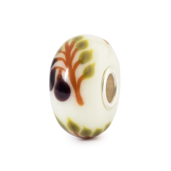 Bead Fico Trollbeads TGLBE-20484 in vetro decorato e argento 925.