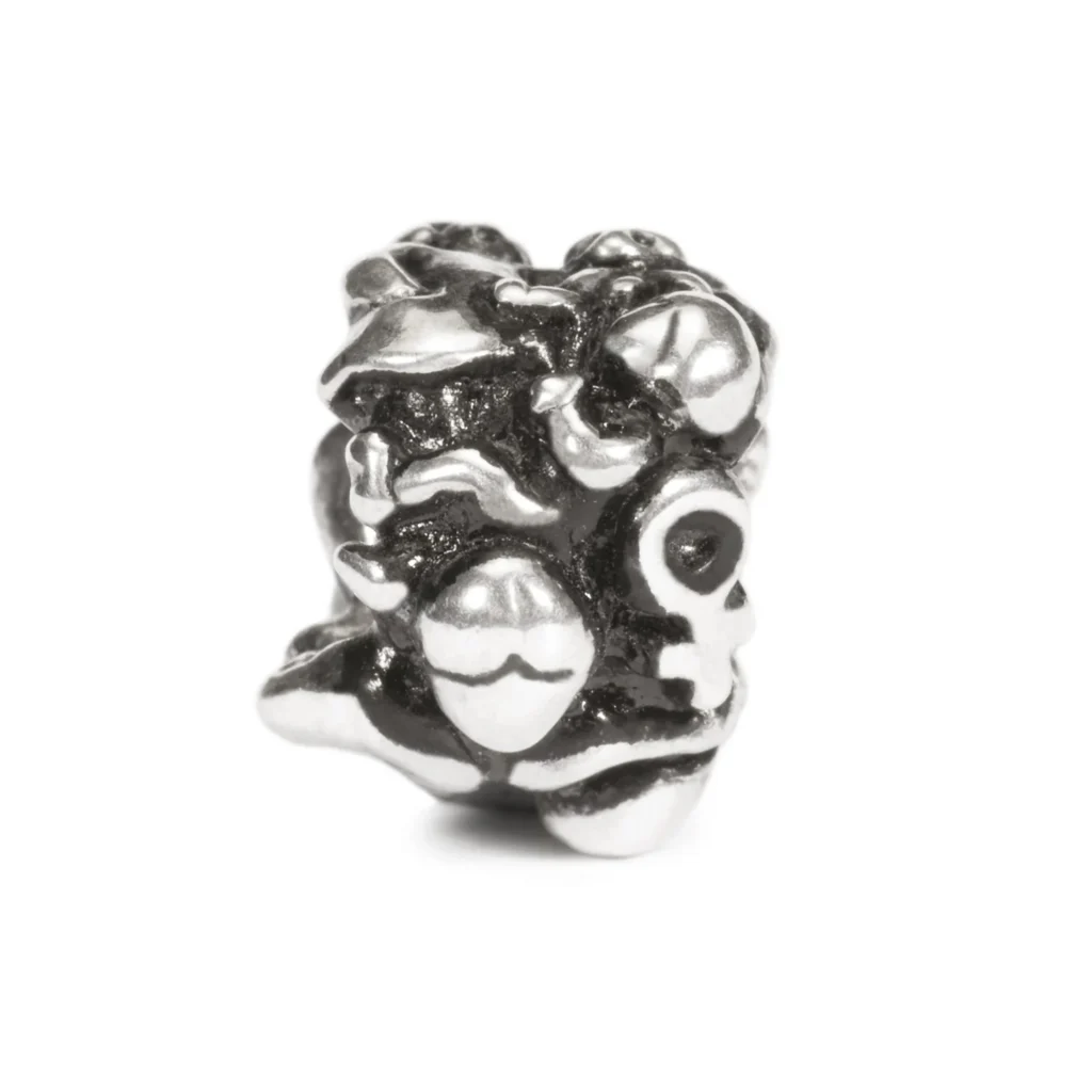 Bead Transizione Donna Trollbeads TAGBE-20013 in argento 925 con lavorazione figurativa brunita e simboli della femminilità.