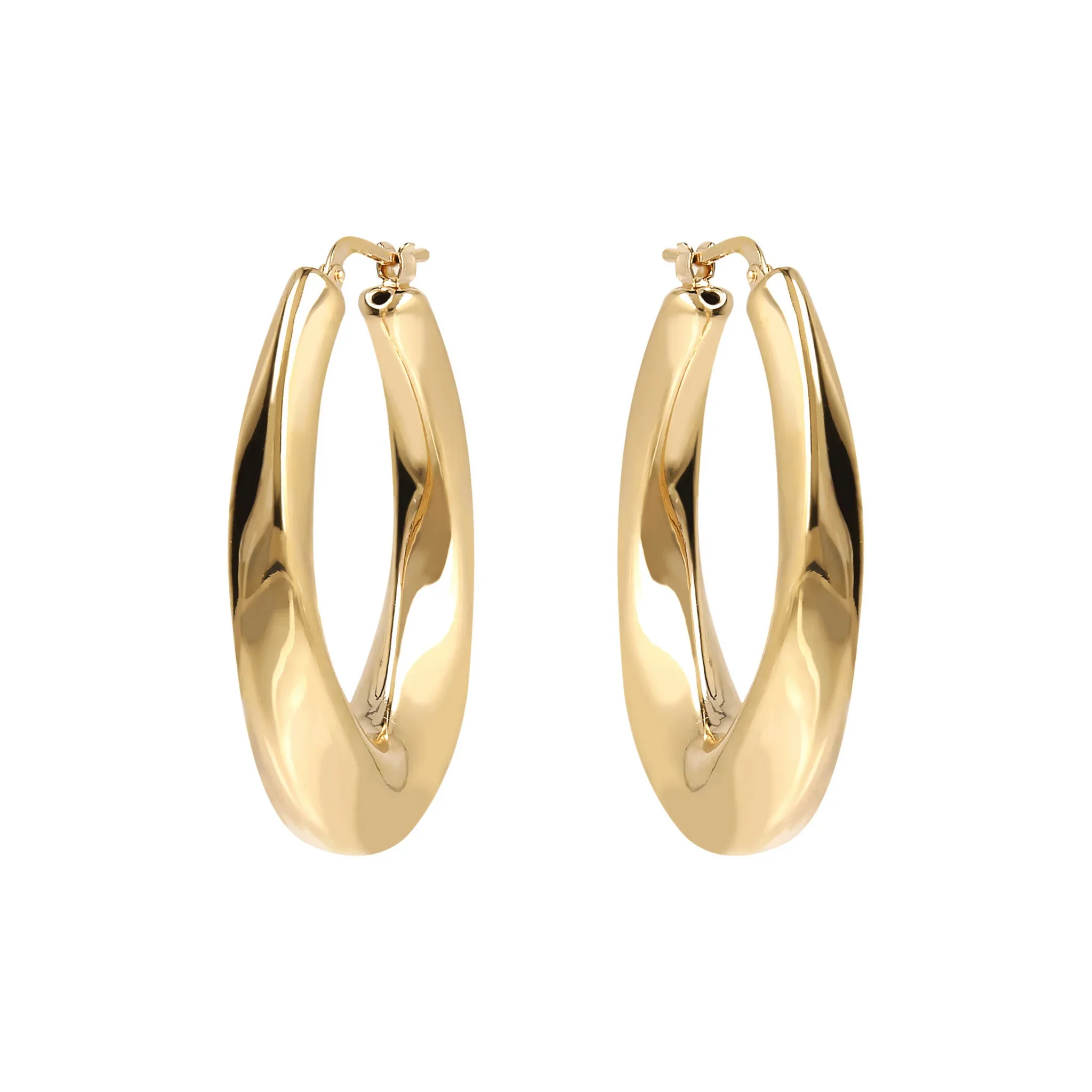 Orecchini a cerchio ritorti Bronzallure WSBZ02044Y.Y in lega Golden Rosè placcati oro giallo 18kt con finitura specchiata.