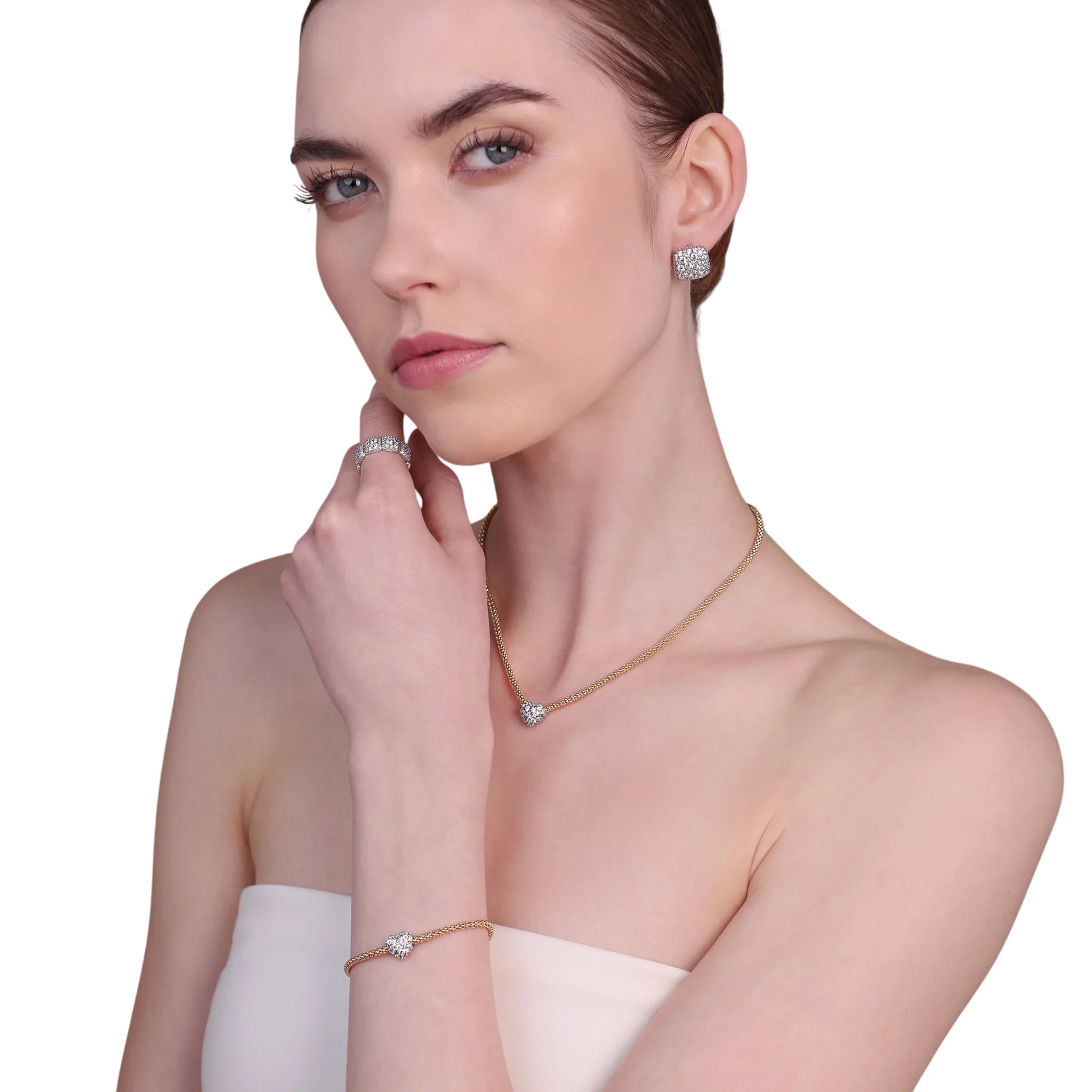Collana Con Cuore Pavè Di Zirconi - immagine 2
